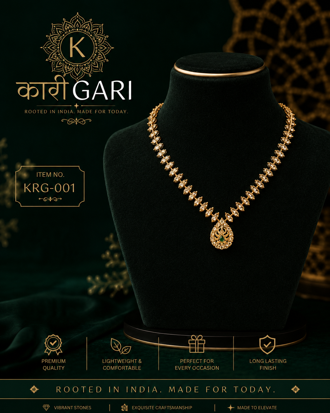 Panna Kundan Necklace