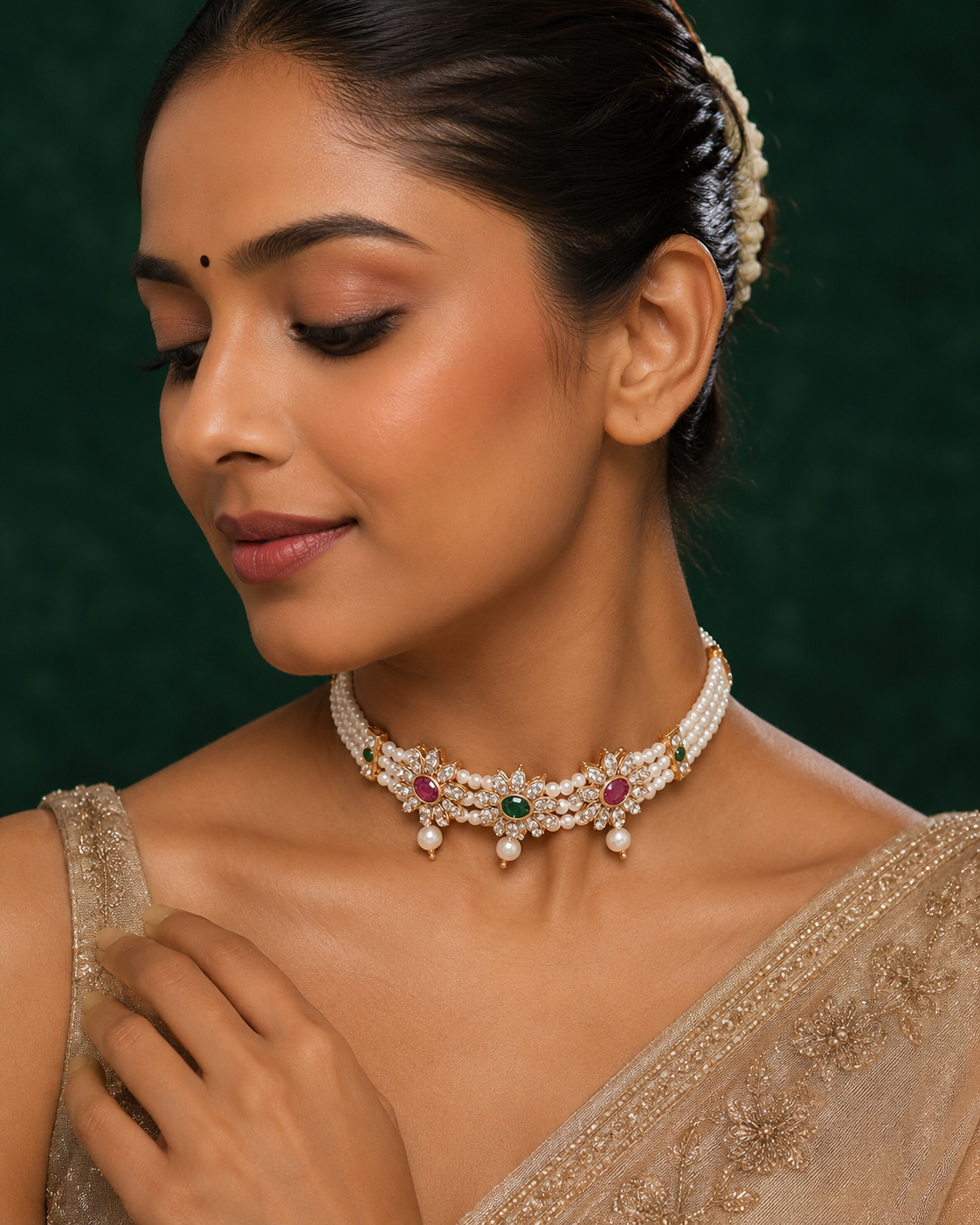 Pushpa Pearl Necklace